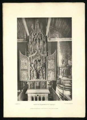 Kloster Bebenhausen: Sommer-Refektorium, Schlusssteine und Holzsäulen. Ansicht.