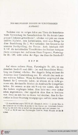 22: Die sekundären Zeichen im korinthischen Alphabet