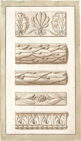 Laves, Georg Ludwig Friedrich; Studienzeichnungen - florale Ornamente (Ansichten)
