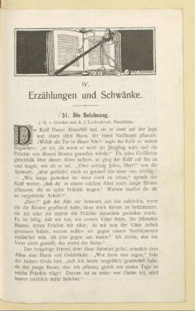 IV. Erzählungen und Schwänke