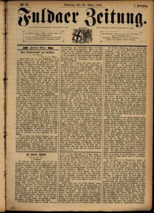 Zweite Ausgabe vom Sonntag, den 30. März 1890.