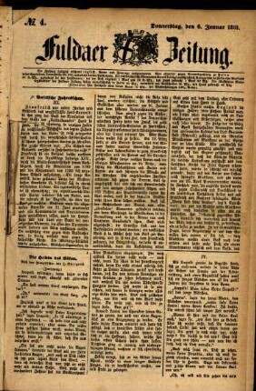 Ausgabe vom Donnerstag, den 06. Januar 1881.