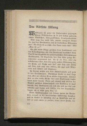 Des Rätsels Lösung