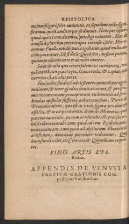 Appendix De Venusta Partium Orationis Compositione sive structura.