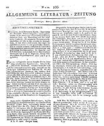 Repertorium der Preußisch-Brandenburgischen Landesgesetze. Hrsg. v. P. J. J. Hoffmann. Züllichau: Darnmann 1800
