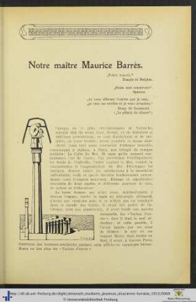 Notre maître Maurice Barrès.
