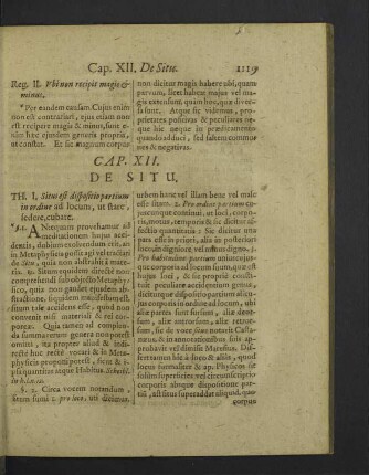 Cap. XII. De situ.