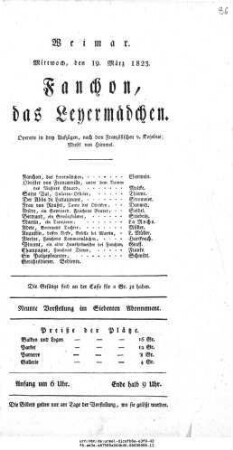 Fanchon, das Leyermädchen