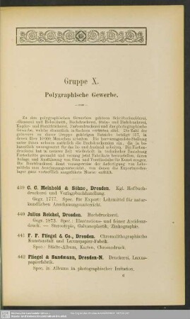 Gruppe X. Polygraphische Gewerbe