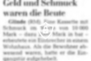 Geld und Schmuck waren die Beute