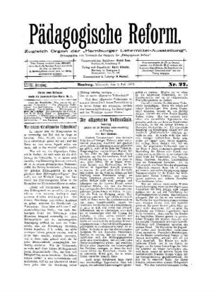 Die allgemeine Volksschule : (Schluß folgt)
