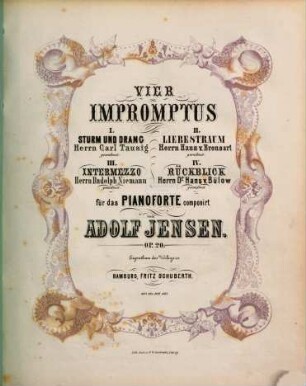 Vier Impromptus : für d. Pianoforte ; op. 20. 1. Sturm und Drang. - 15 S.