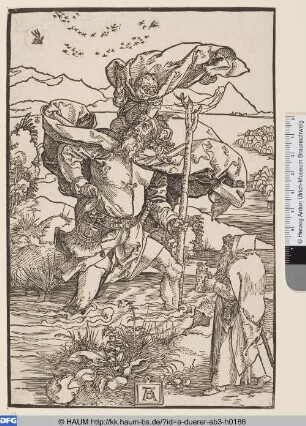 Der Heilige Christophorus mit dem Vogelzug