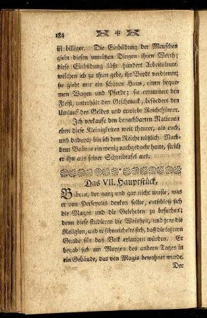 Das VII. Hauptstück. - Das XII. Hauptstück.