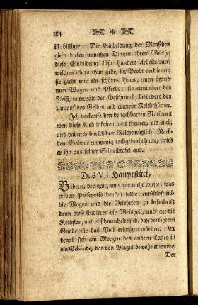 Das VII. Hauptstück. - Das XII. Hauptstück.