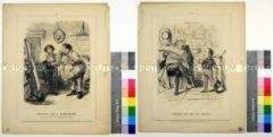 Karikaturen aus dem "Punch" auf den Rücktritt des britischen Premiers John Russell sowie auf Benjamin Disraeli als "Farmers' friend" und den Protektionismus (in englischer Sprache) - Blatt 243-244