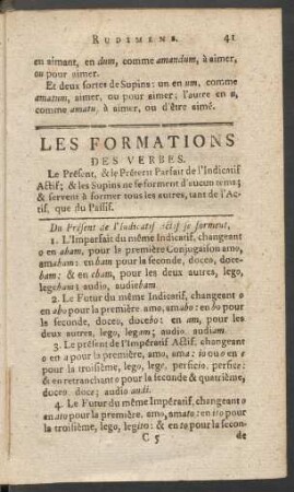 Les Formations Des Verbes