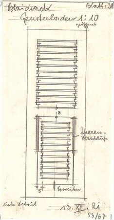 Fischer, Theodor; Blaichach; Haus Gradner - Fensterladen (Ansicht)