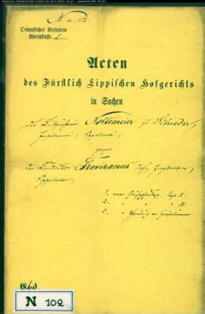 Noltemeier zu Schieder gegen Konduktor Treviranus in Schieder