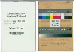 Entnazifizierung Richard Schultz , geb. 01.07.1904 ()