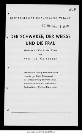 Der Schwarze, der Weisse und die Frau