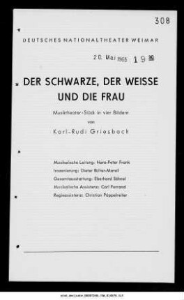Der Schwarze, der Weisse und die Frau