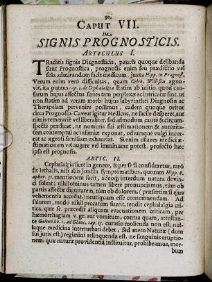 Caput VII. De Signis Prognosticis.