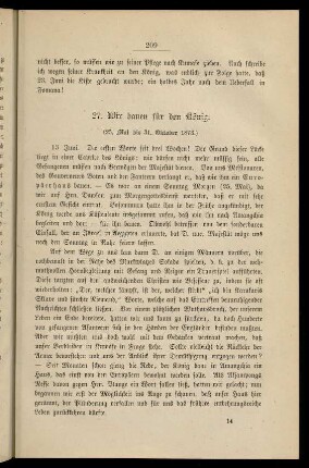 27. Wir bauen für den König (25. Mai bis 31. Oktober 1873)