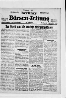 Berliner Börsen-Zeitung, Abendausgabe