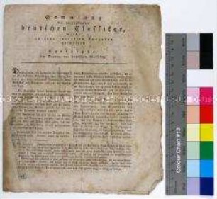 Flugschrift des Büros der deutschen Klassiker mit Information über die herausgegebenen Werke bedeutender deutscher Schriftsteller