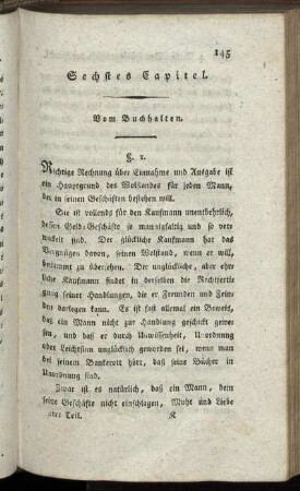 Sechstes Capitel. Vom Buchhalten.