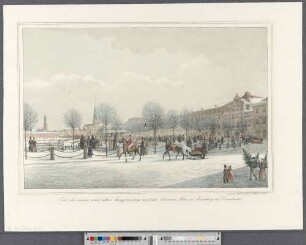 Ecke des neuen und alten Jungfernstiegs und der Binnen Alster in Hamburg, im December 1840 (Hamburg's Vergangenheit in bildlichen Darstellungen ; II,21b)