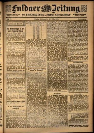 Zweite Ausgabe vom Mittwoch, den 27. März 1901.