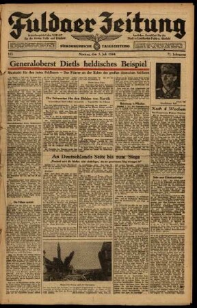 Ausgabe vom Montag, den 03. Juli 1944.