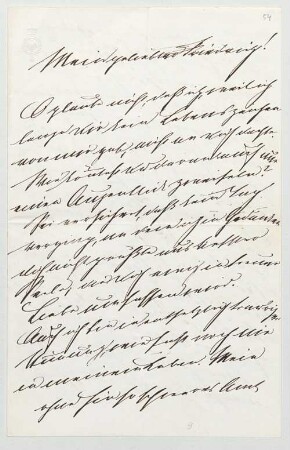 Ludwig II. von Bayern (1845 - 1886) Autographen: Brief von Ludwig II. an Fritz Brandt - BSB Autogr.Cim. Ludwig .54