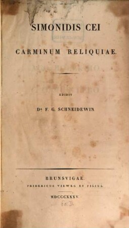 Simonidis Cei Carminum reliquiae