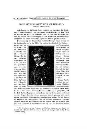Franz Krügers Porträt Otto von Bismark