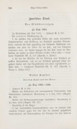 Zwölfter Titel. Von Glücksverträgen