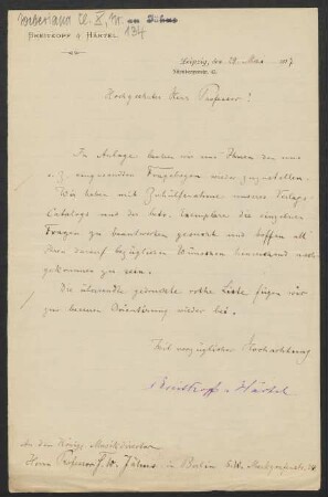 Brief an Friedrich Wilhelm Jähns : 29.05.1877