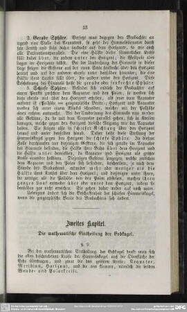 Zweites Kapitel. Die mathematische Eintheilung der Erdkugel