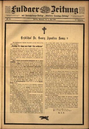 Ausgabe vom Mittwoch, den 11. Mai 1898.