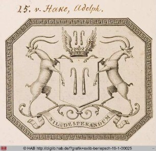 Wappen des Adolph von Hake