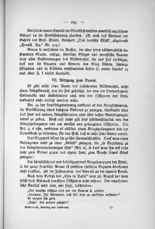VII. Nötigung zum Verrat.