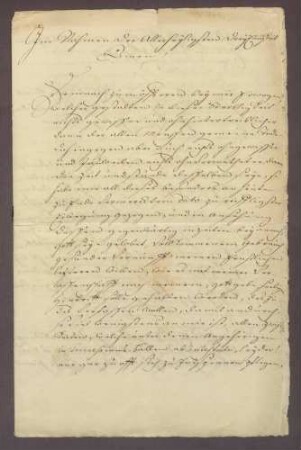 Testament des Domkapitulars Lothar Ferdinand von Metternich.
