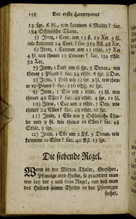 Die siebende Regel.