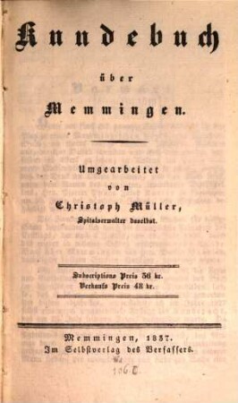 Kundebuch über Memmingen