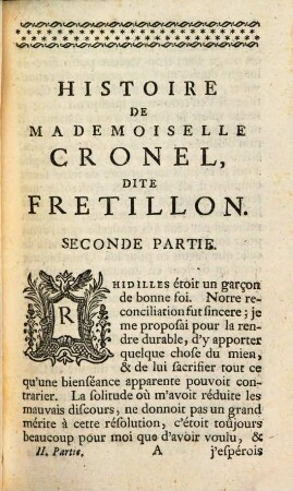 Histoire De Mademoiselle Cronel Dite Fretillon, Actrice de la Comédie de Roüen, 2