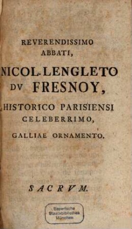Christ. Gvil. Franc. Walchii Philos. In Acad. Ien. Prof. Pvbl. Historia Canonisationis Caroli Magni Variis Observationibvs Illvstrata : Accedvnt Chartae Friderici I. Et Caroli IV. Imperatorvm; Nec Non Officivm De S. Carolo: Anecdota Item Tigvrina