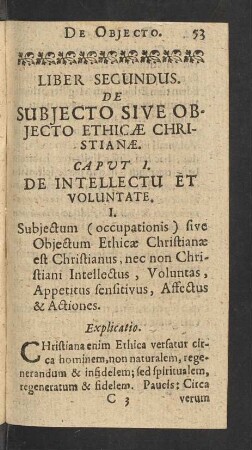 Caput I. De Intellectu Et Voluntate.