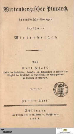 2: [Wirtenbergischer Plutarch] Band 2
